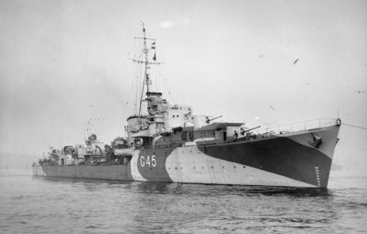 Il Destroyer inglese G45 - HMS Quail