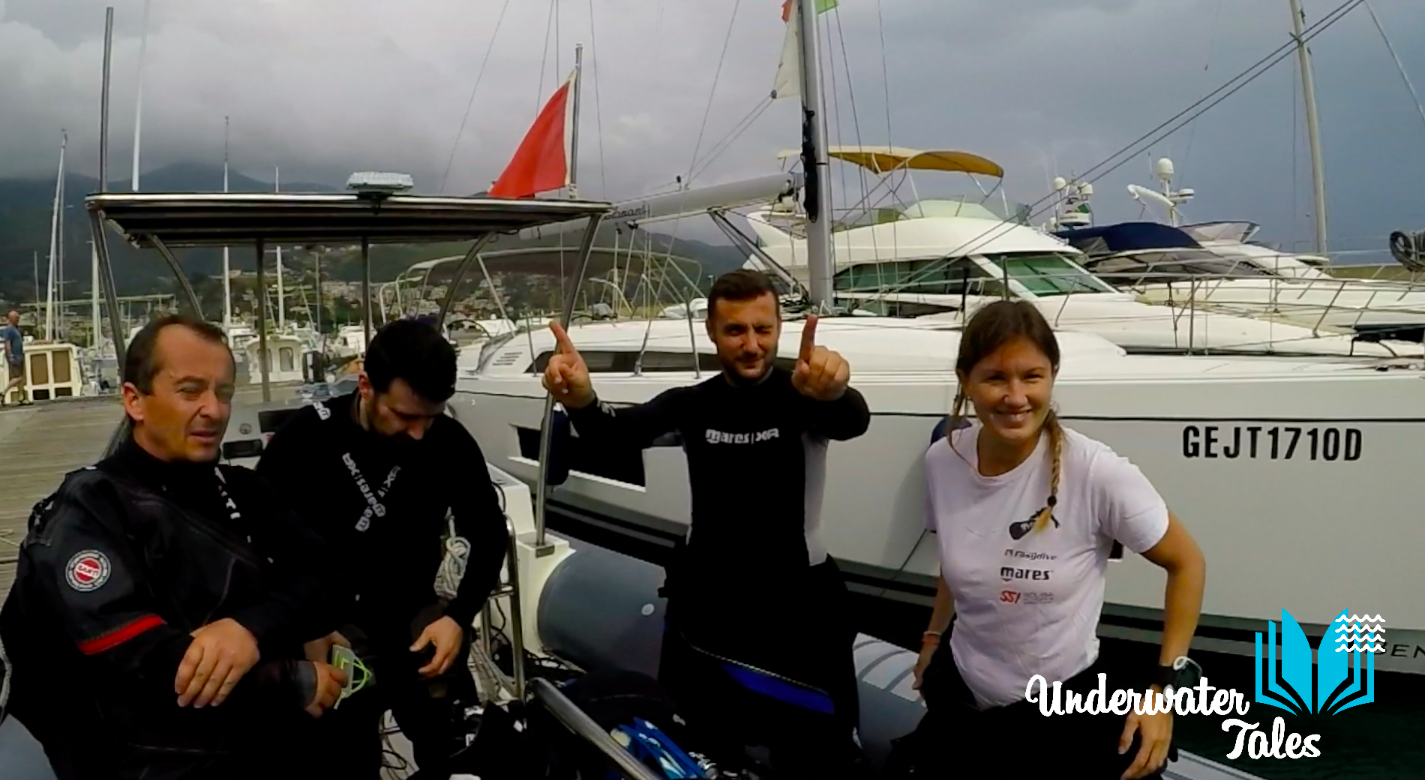 Immersione sulla Haven: il gommone